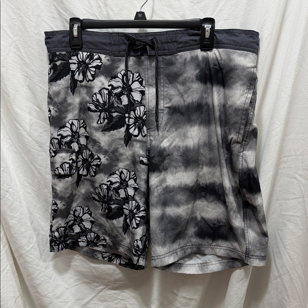 George Monochrome Floral Swim Trunks